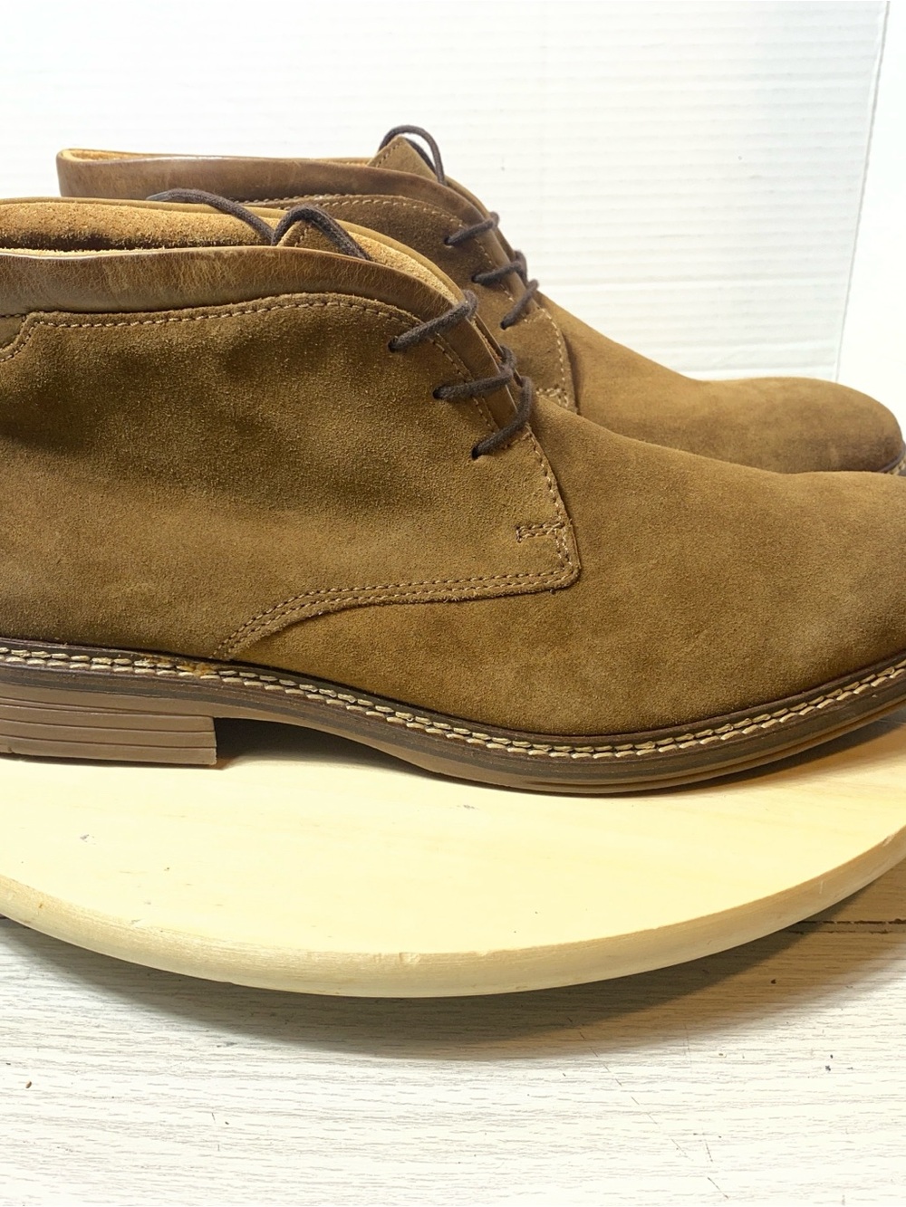 Alfani Mens Brown Faux Suede Chukka Boots Shoes Size 12M
